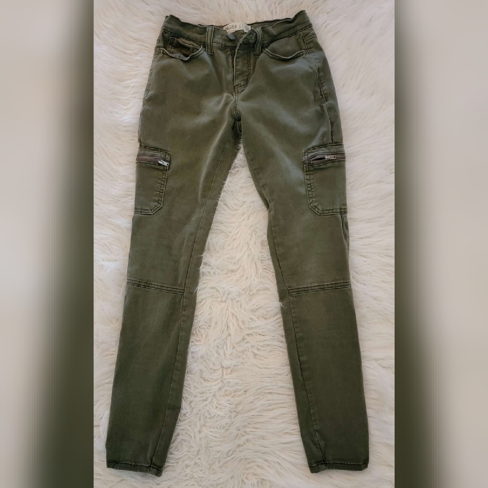 Mudd Green Cargo Pants Utility Skinny size 3